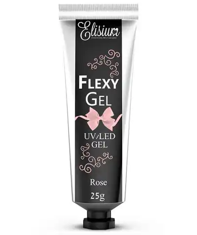 ⁨ELISIUM Flexy Gel do przedłużania paznokci UV/LED Rose 25g⁩ w sklepie Wasserman.eu