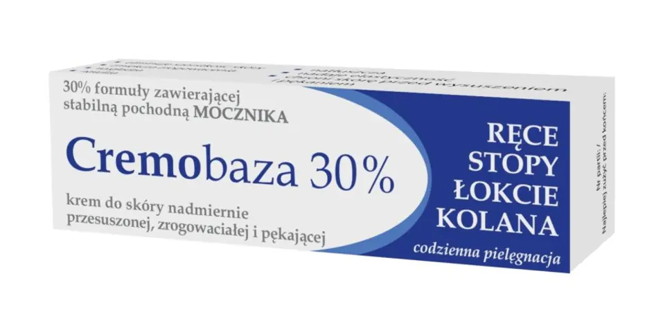 ⁨CREMOBAZA 30% Krem z mocznikiem do rąk,stóp,łokci i kolan - skóra przesuszona i zrogowaciała 30g⁩ w sklepie Wasserman.eu