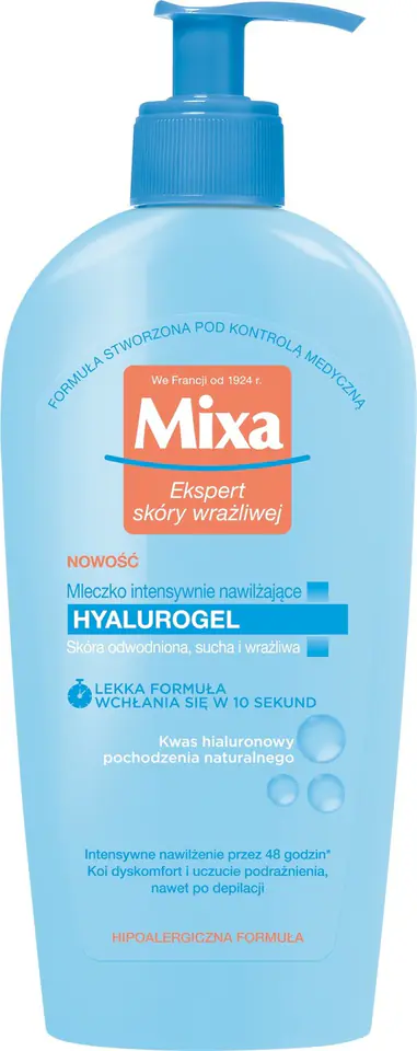 ⁨Mixa Hyalurogel Intensely moisturizing body milk 400ml⁩ at Wasserman.eu