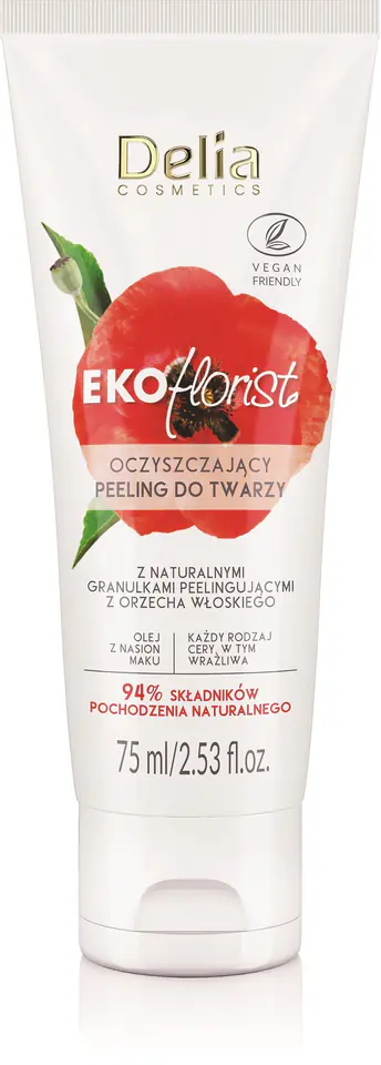 ⁨Delia Cosmetics Eko Florist Poppy Cleansing Face Scrub 75ml⁩ at Wasserman.eu
