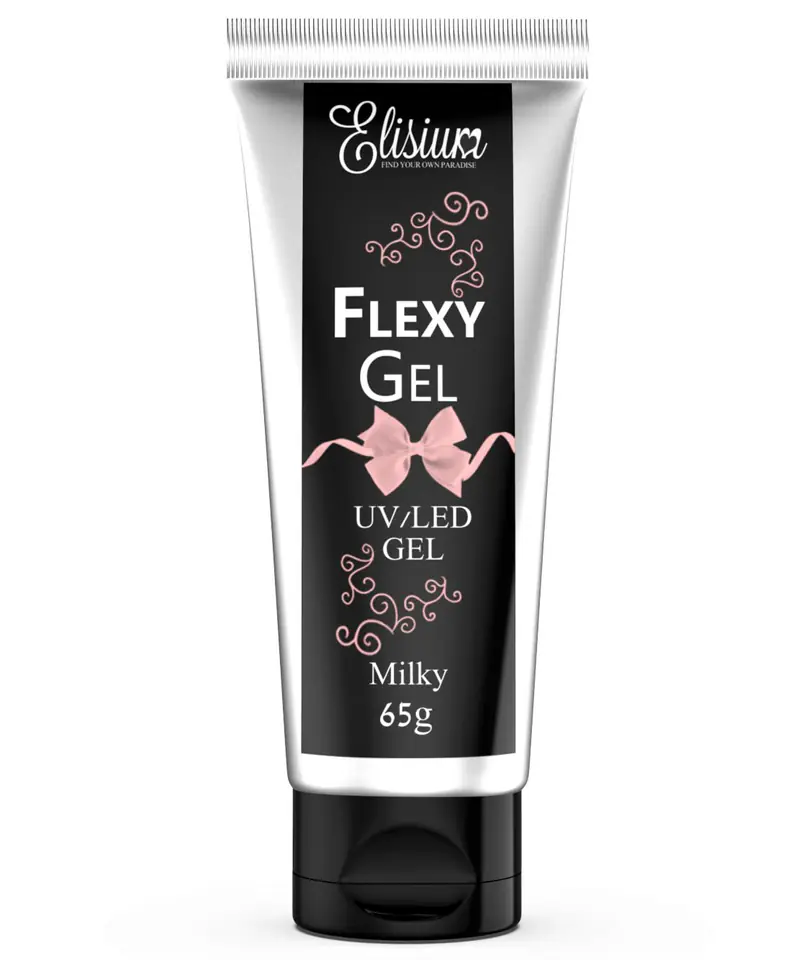 ⁨ELISIUM Flexy Gel do przedłużania paznokci UV/LED Milky 65g⁩ w sklepie Wasserman.eu