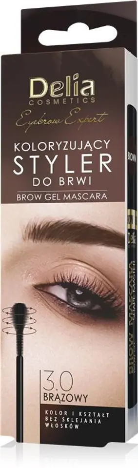 ⁨Delia Expert Koloryzujący Styler do brwi 3.0 Brąz⁩ w sklepie Wasserman.eu