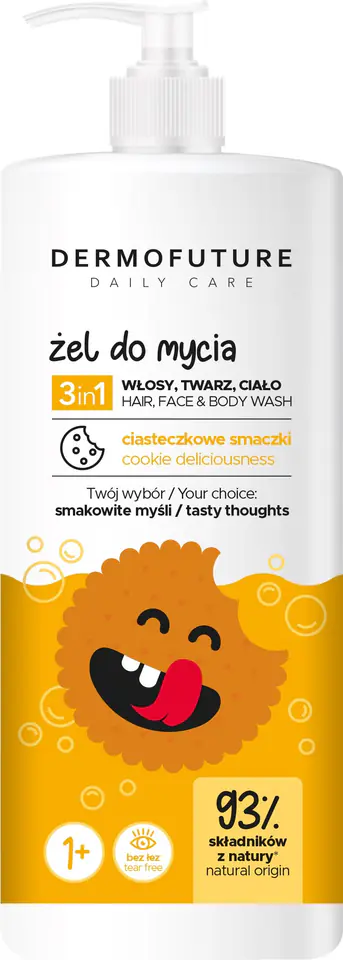 ⁨Dermofuture Daily Care Kids Żel 3w1 Ciasteczkowe Smaki 500ml⁩ w sklepie Wasserman.eu