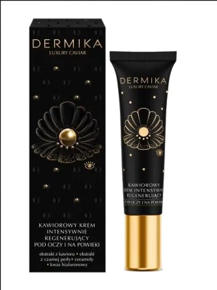 ⁨Dermika Luxury Caviar Kawiorowy Krem intensywnie regenerujący pod oczy i na powieki 15ml⁩ w sklepie Wasserman.eu