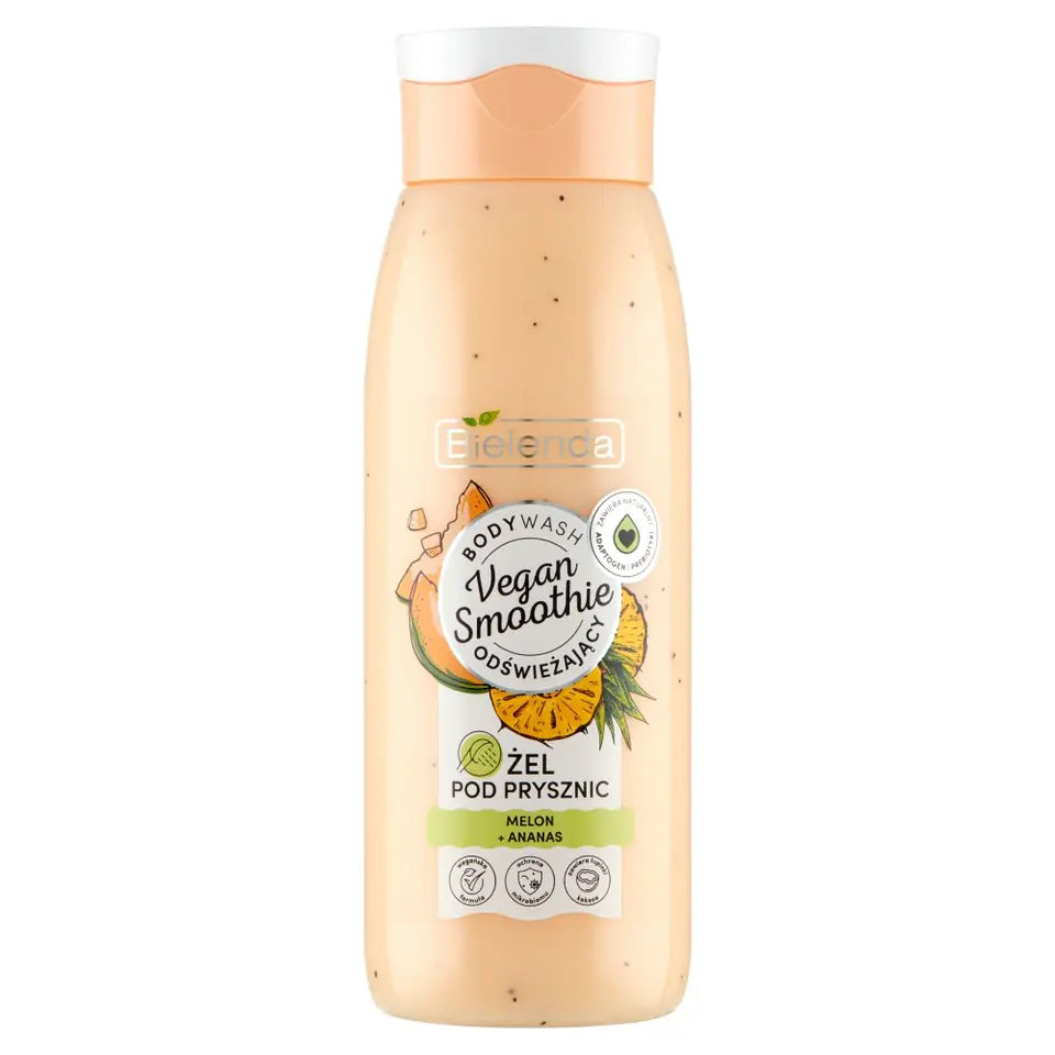 ⁨Bielenda Vegan Smoothie Żel pod prysznic odświeżający Melon i Ananas 400g⁩ w sklepie Wasserman.eu