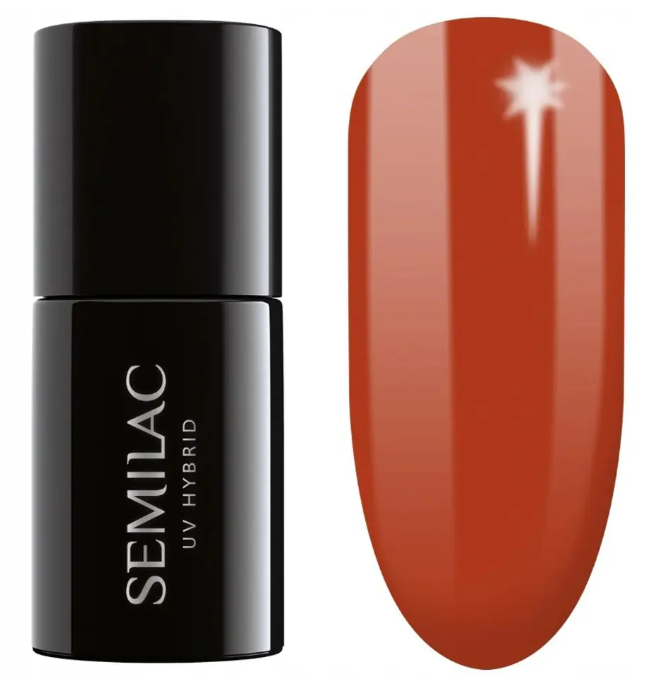 ⁨SEMILAC Lakier hybrydowy 402 Spicy Pumpkin - 7 ml⁩ w sklepie Wasserman.eu