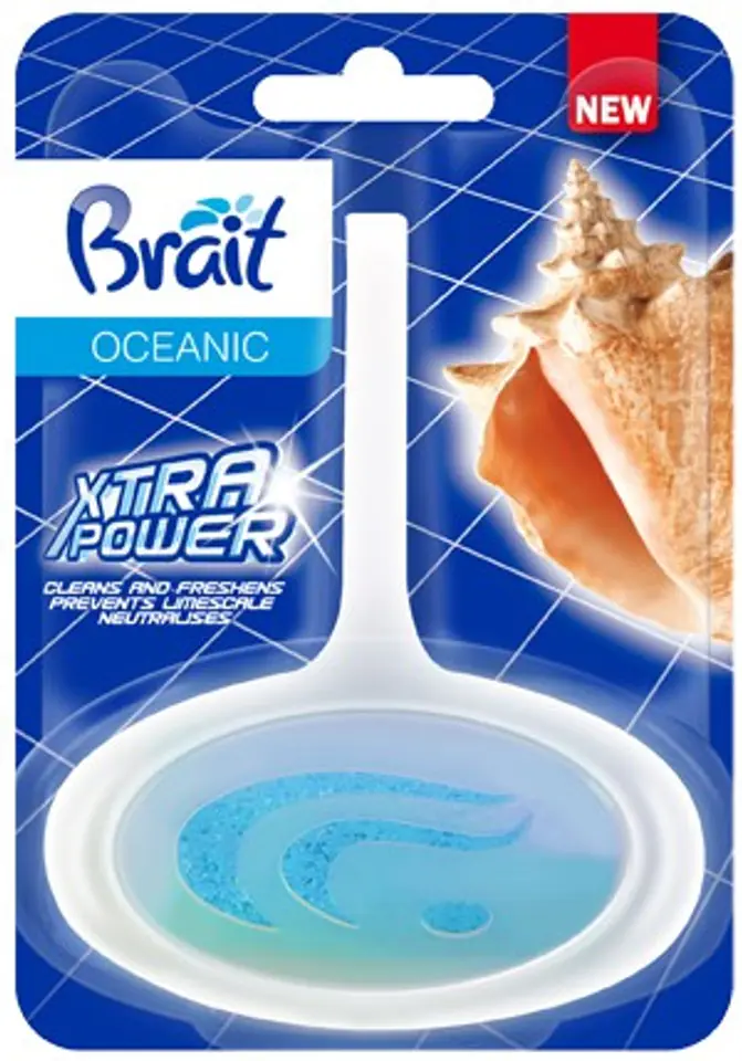 ⁨Brait Xtra Power Kostka toaletowa do WC w koszyku - Oceanic 40g⁩ w sklepie Wasserman.eu