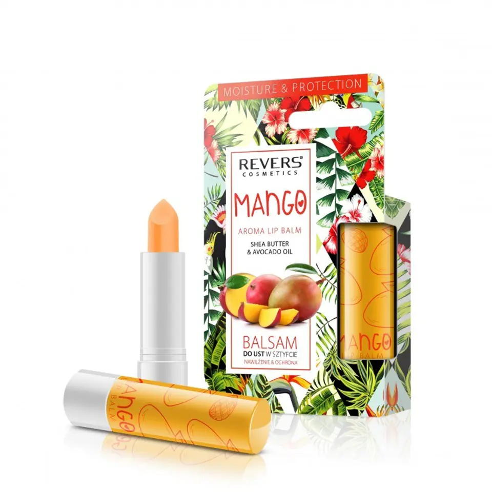 ⁨REVERS Lip Balm Stick Moisturizing & Protecting - Mango 4g⁩ at Wasserman.eu