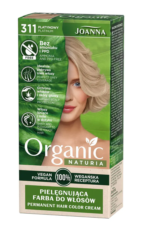 ⁨Joanna Naturia Vegan Caring Hair Dye No. 311 Platinum 1op.⁩ at Wasserman.eu