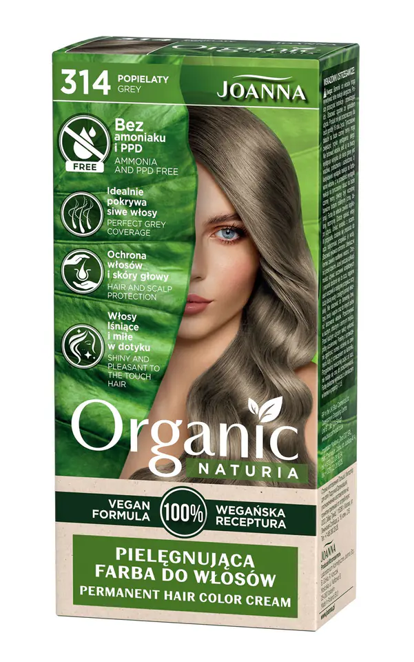 ⁨Joanna Naturia Vegan Caring Hair Dye No. 314 Ashy 1op.⁩ at Wasserman.eu