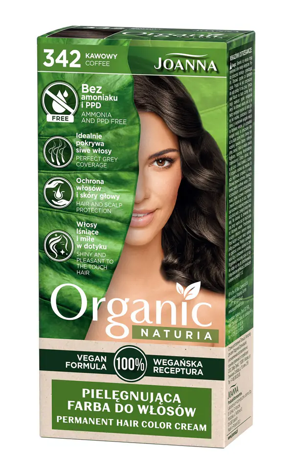 ⁨Joanna Naturia Vegan Caring Hair Dye No. 342 Coffee 1op.⁩ at Wasserman.eu