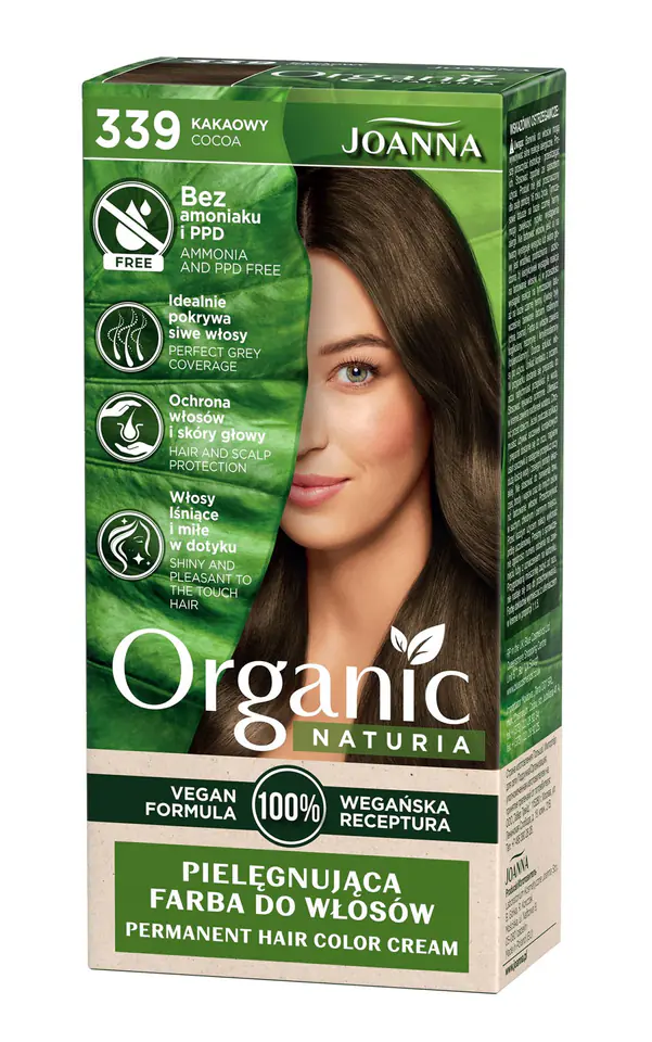 ⁨Joanna Naturia Vegan Caring Hair Dye No. 339 Cocoa 1op.⁩ at Wasserman.eu