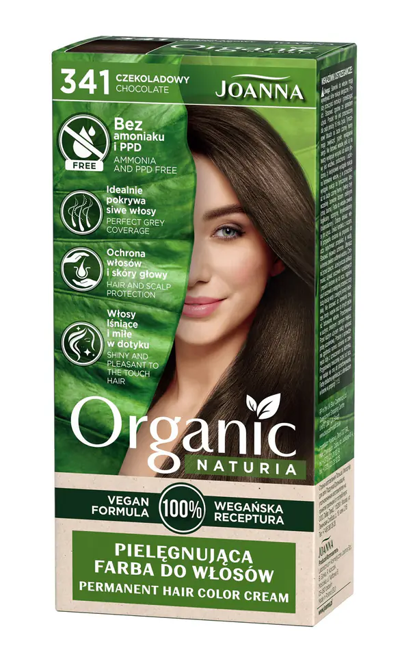 ⁨Joanna Naturia Vegan Caring Hair Dye No. 341 Chocolate 1op.⁩ at Wasserman.eu