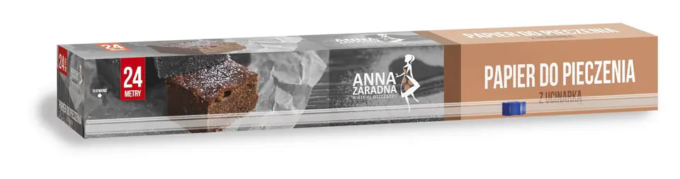 ⁨ST AZ Papier do pieczenia brązowy 24m box z ucinar⁩ w sklepie Wasserman.eu