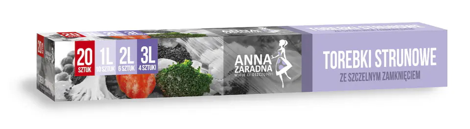 ⁨ANNA RESOURCEFUL ZIPPER BAGS MIX 1L,2L,3L 20PCS⁩ at Wasserman.eu