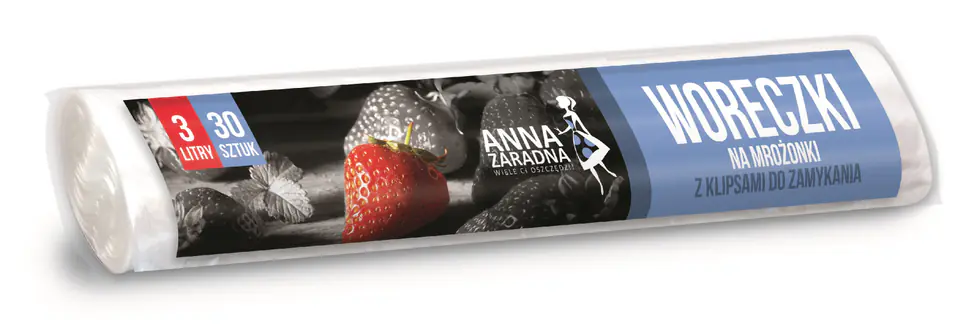 ⁨ANNA ZARADNA Frozen bags with clips for closing 3L 1op.-30pcs⁩ at Wasserman.eu