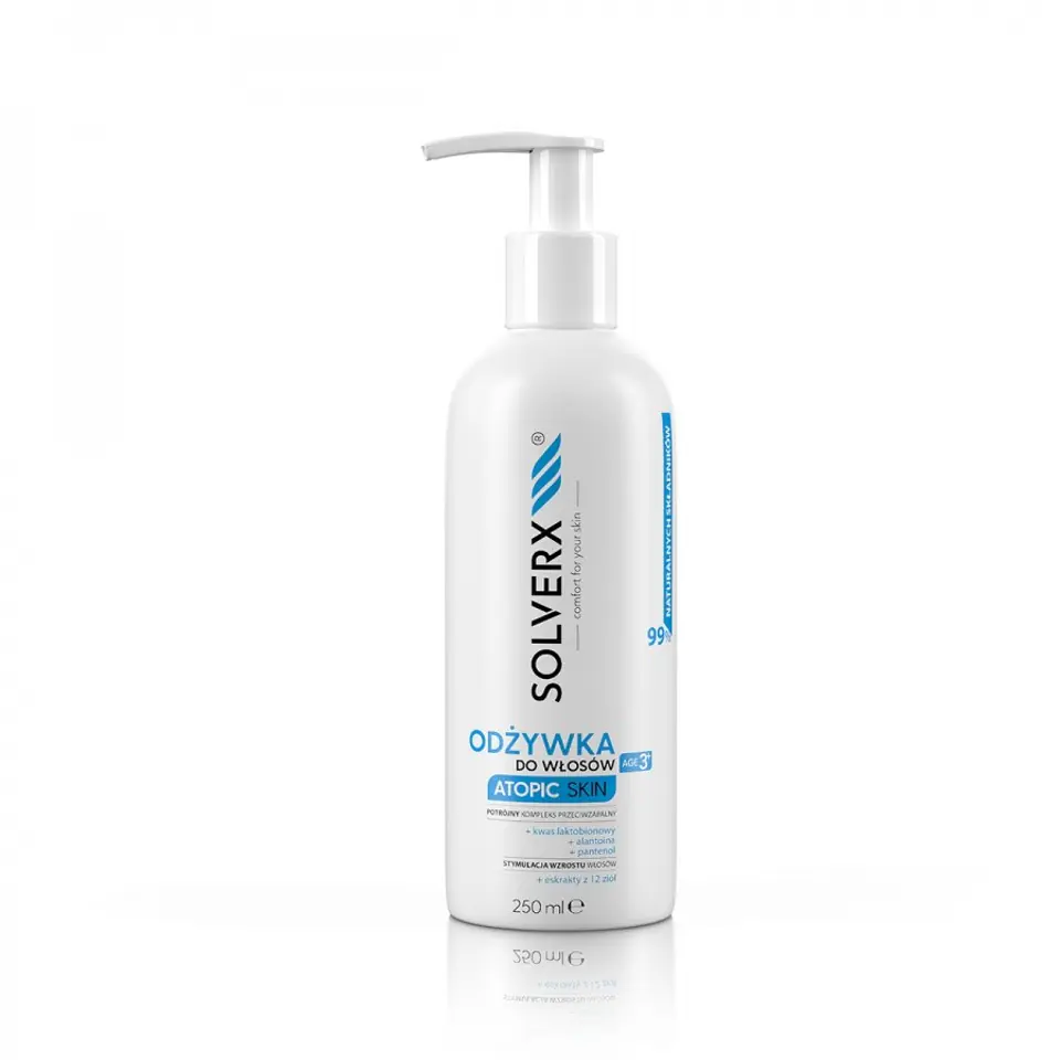 ⁨SOLVERX Atopic Skin Conditioner for weak and falling out hair and atopic scalp 250ml⁩ at Wasserman.eu