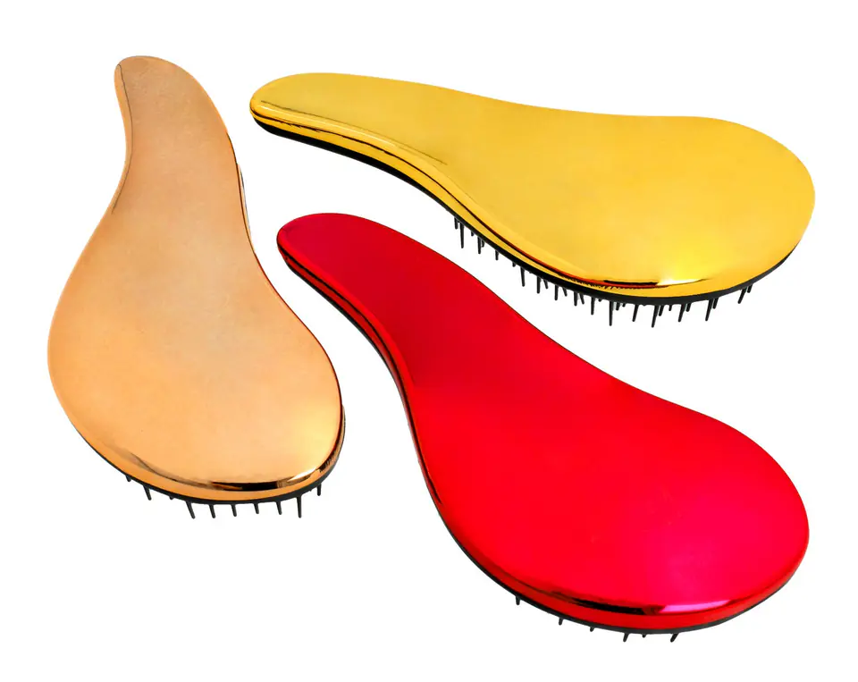 ⁨Top Choice Hairbrush Detangler Metallic (62186) 1pcs - color mix⁩ at Wasserman.eu