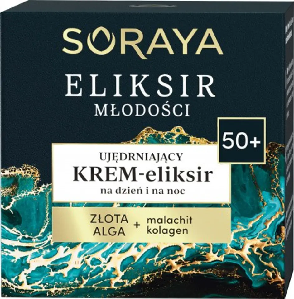 ⁨Soraya Eliksir Młodości 50+ Ujędrniający Krem-eliksir na dzień i noc 50ml⁩ w sklepie Wasserman.eu