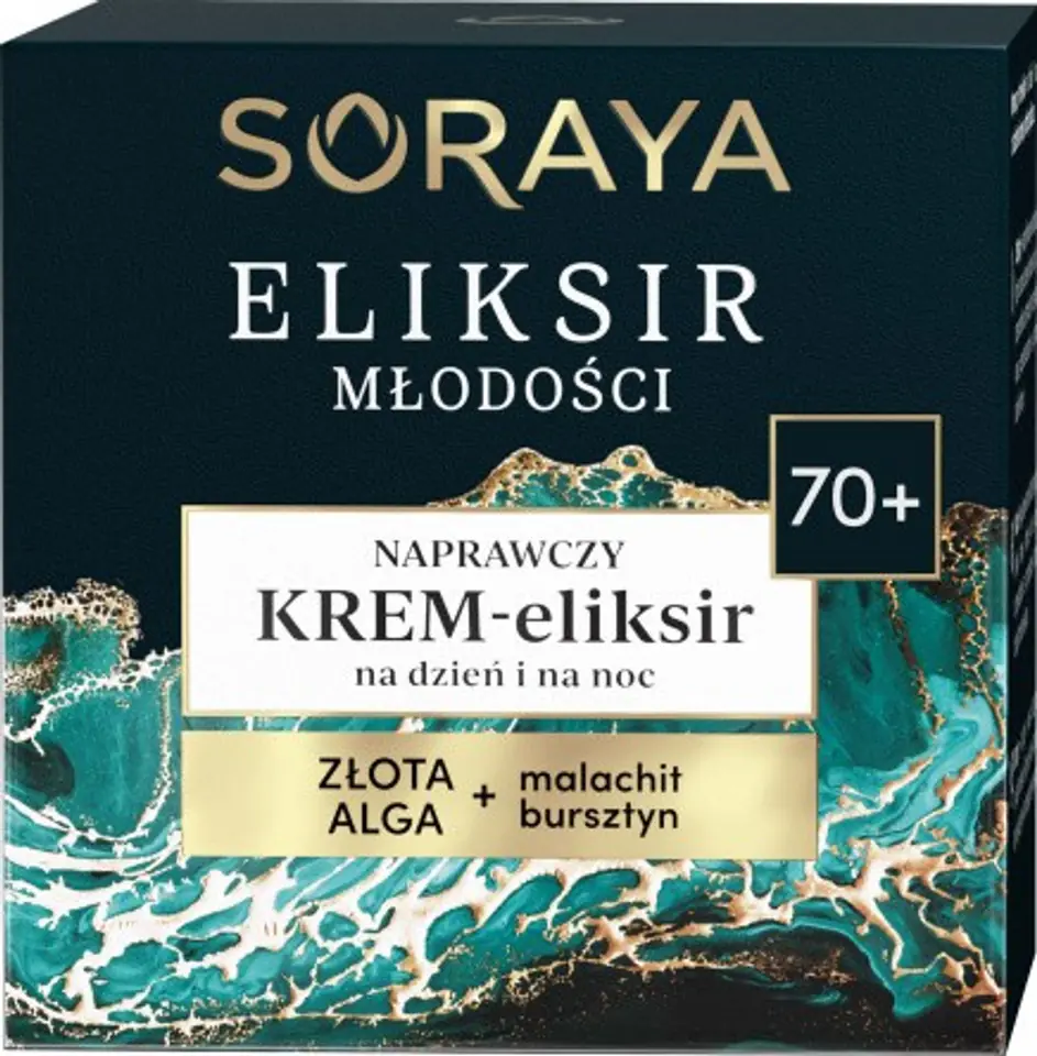 ⁨Soraya Eliksir Młodości 70+ Naprawczy Krem-eliksir na dzień i noc 50ml⁩ w sklepie Wasserman.eu