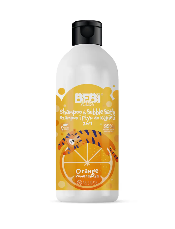 ⁨COLOR Bebi Kids Shampoo and Bath Lotion 2in1 - Orange 500ml⁩ at Wasserman.eu