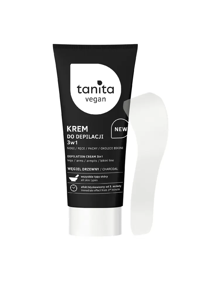 ⁨TANITA Vegan Krem do depilacji ciała 3w1 z Węglem Drzewnym 150ml⁩ w sklepie Wasserman.eu