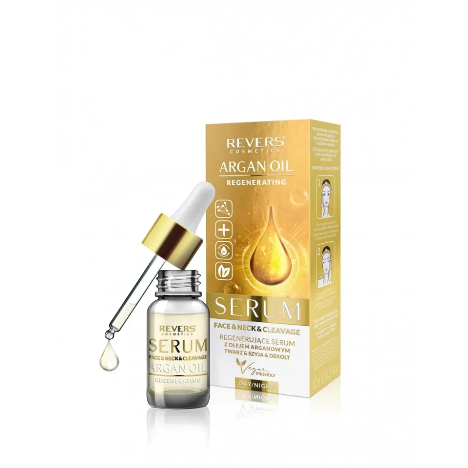 ⁨REVERS Regenerating Serum with Argan Oil for Face, Neck and Décolleté 10ml⁩ at Wasserman.eu