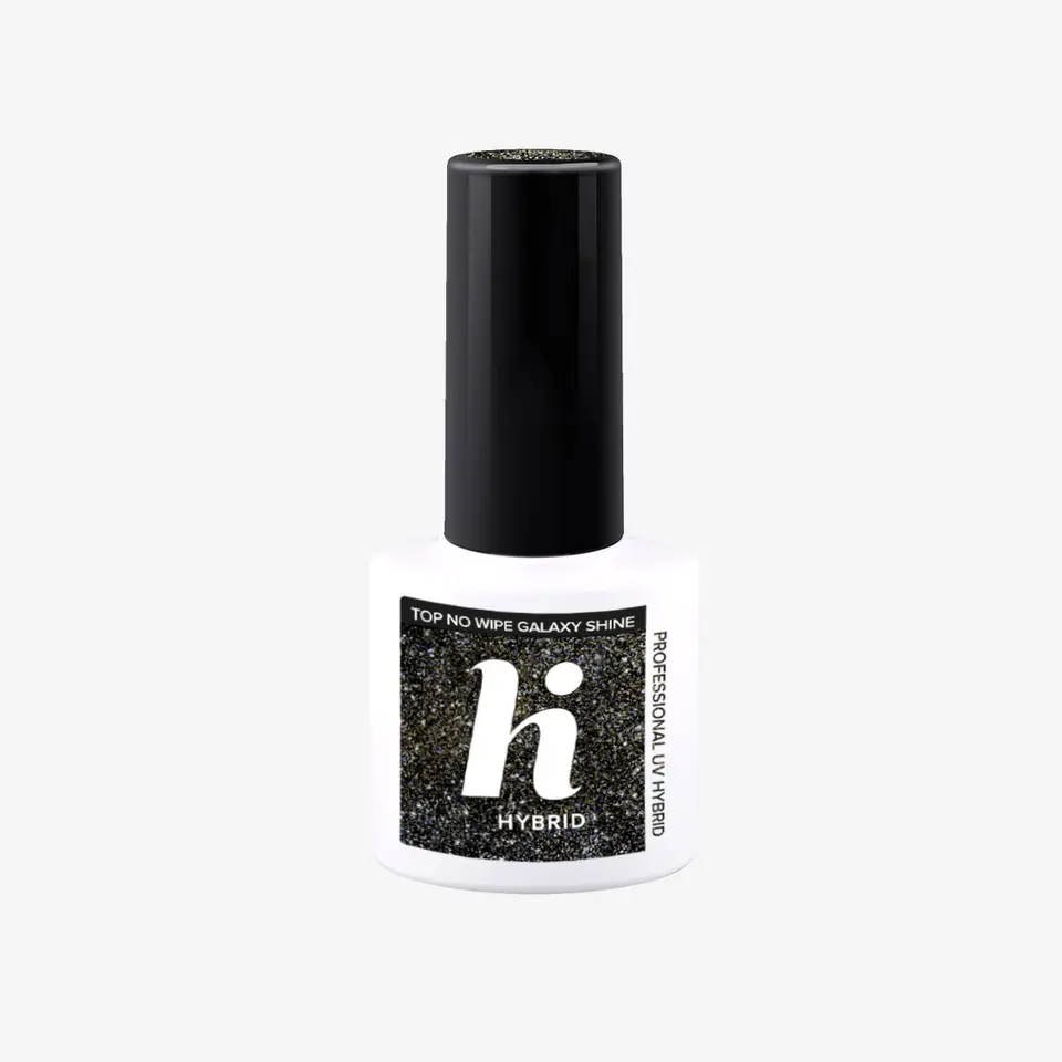 ⁨Hi Hybrid Top No Wipe Galaxy Flakes do lakieru hybrydowego 5ml⁩ w sklepie Wasserman.eu