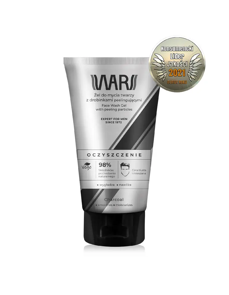 ⁨Wars Expert for Men Face Wash Gel with Peeling Particles - Cleansing 150ml⁩ at Wasserman.eu