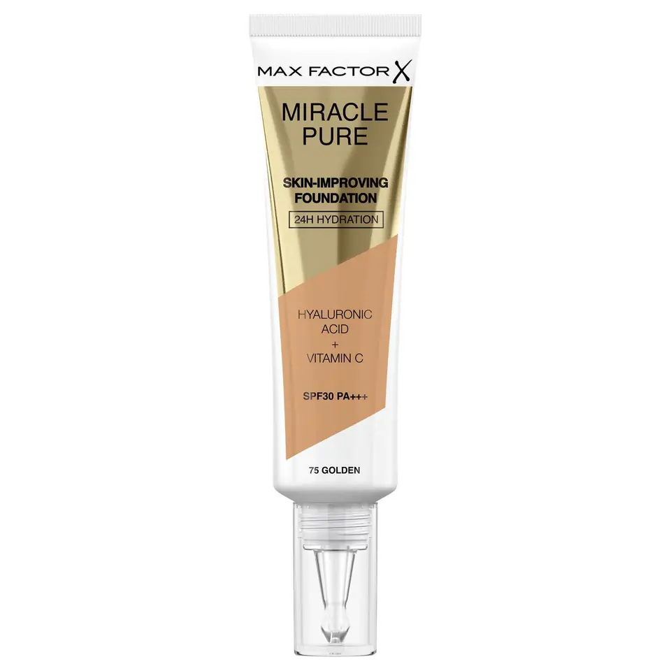 ⁨MAX FACTOR Podklad do twarzy MIRACLE PURE nr 75 Golden 30ml⁩ w sklepie Wasserman.eu