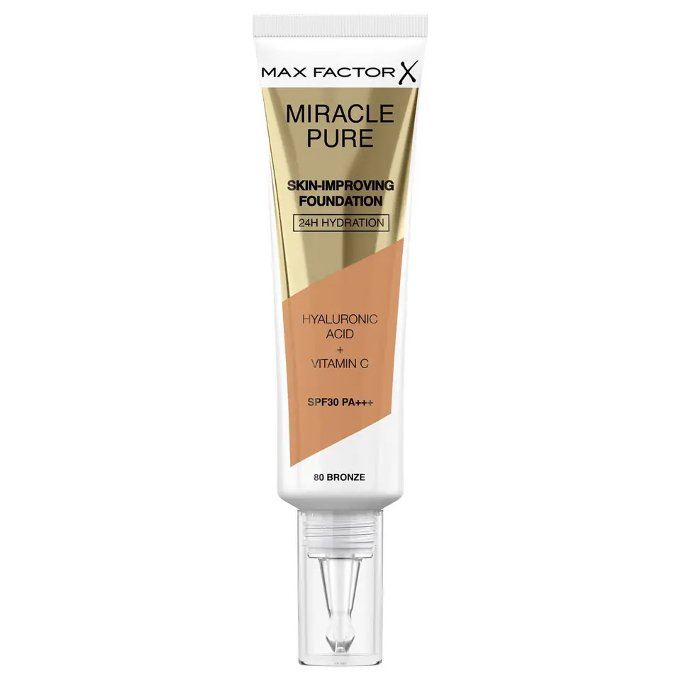 ⁨MAX FACTOR Podklad do twarzy MIRACLE PURE nr 80 Bronze 30ml⁩ w sklepie Wasserman.eu