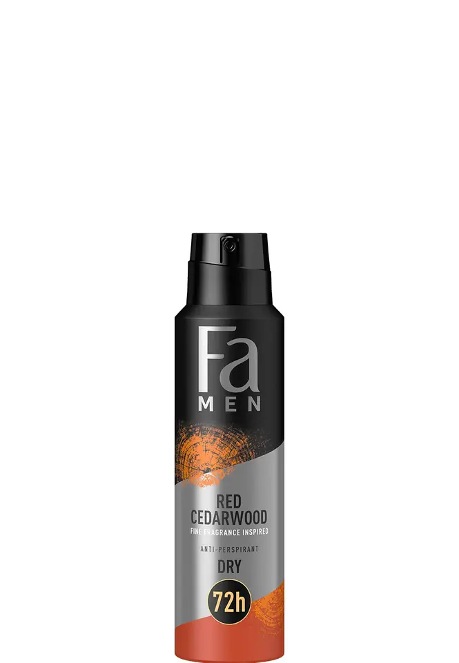 ⁨Fa Men Red Cedarwood Dezodorant anti-perspirant w sprayu 72H dla mężczyzn 150ml⁩ w sklepie Wasserman.eu