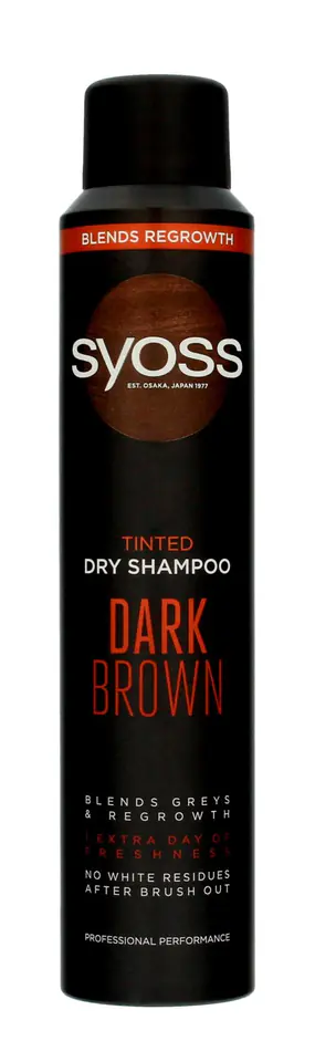 ⁨Schwarzkopf Syoss Dry Shampoo for hair Dark Brown 200ml⁩ at Wasserman.eu