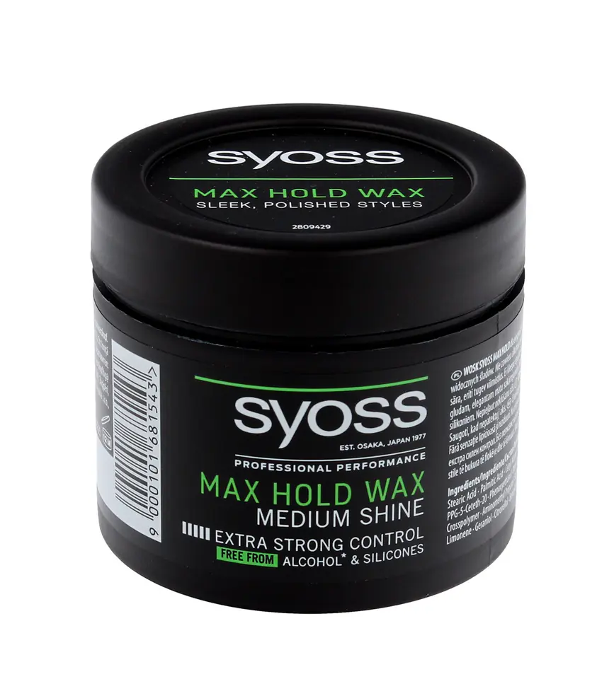 ⁨Syoss Styling Wax for Hair Max Hold Medium Shine 150ml⁩ at Wasserman.eu