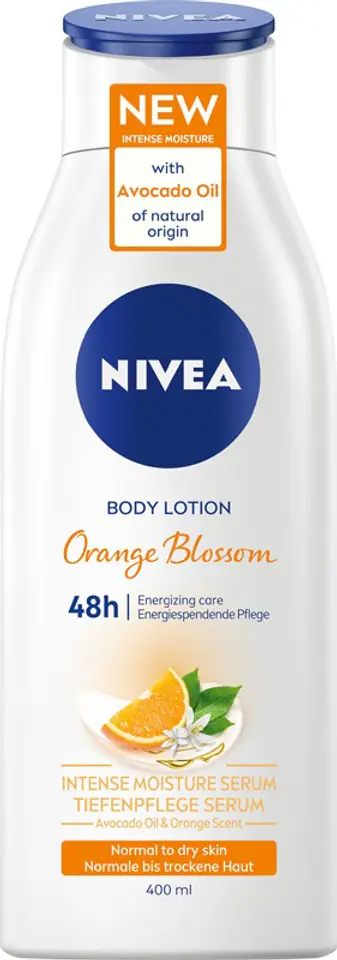 ⁨Nivea Body Energizująco Nawilżający Balsam do ciała Orange Blossom 48H do skóry normalnej i suchej 400ml⁩ w sklepie Wasserman.eu