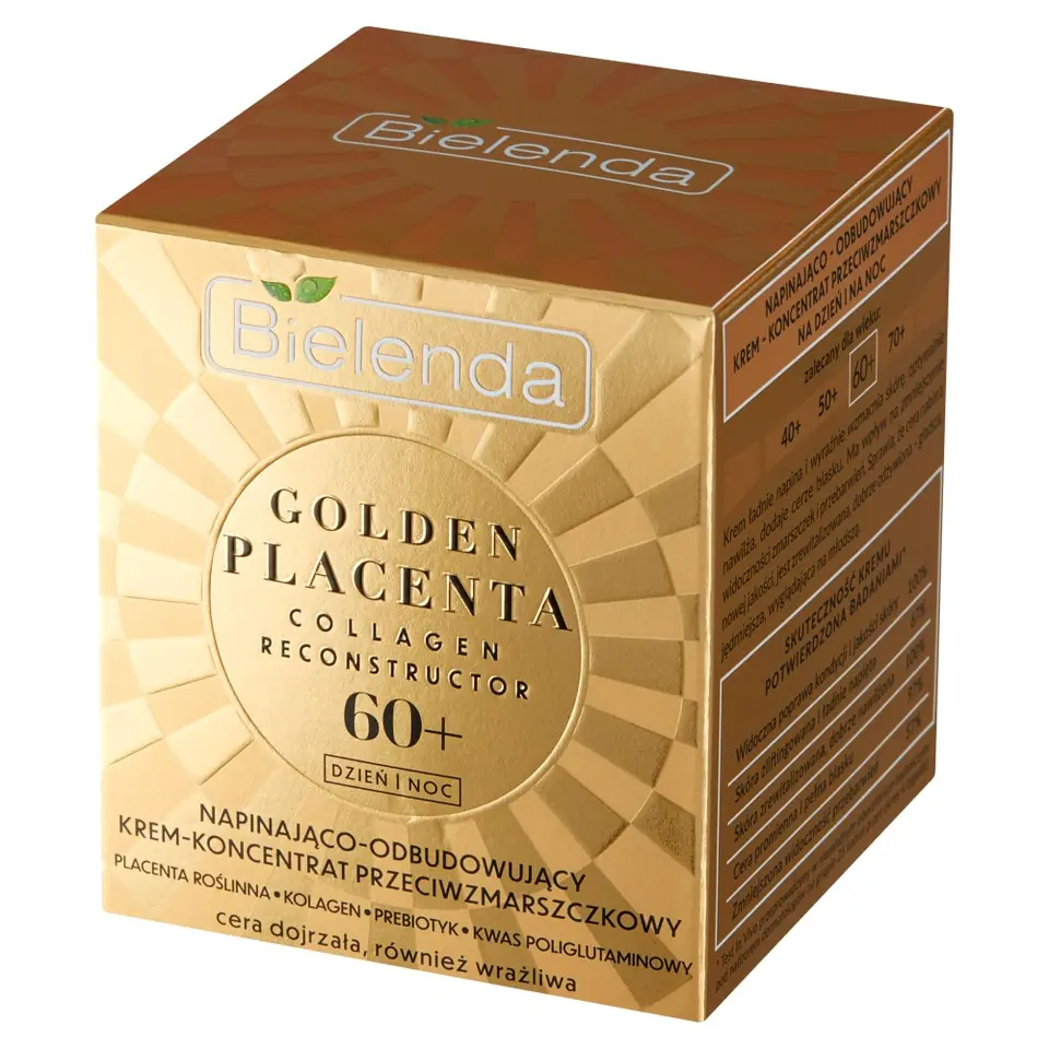 ⁨Bielenda Golden Placenta 60+ Tightening - Restorative Anti-wrinkle Cream-concentrate for day and night 50ml⁩ at Wasserman.eu