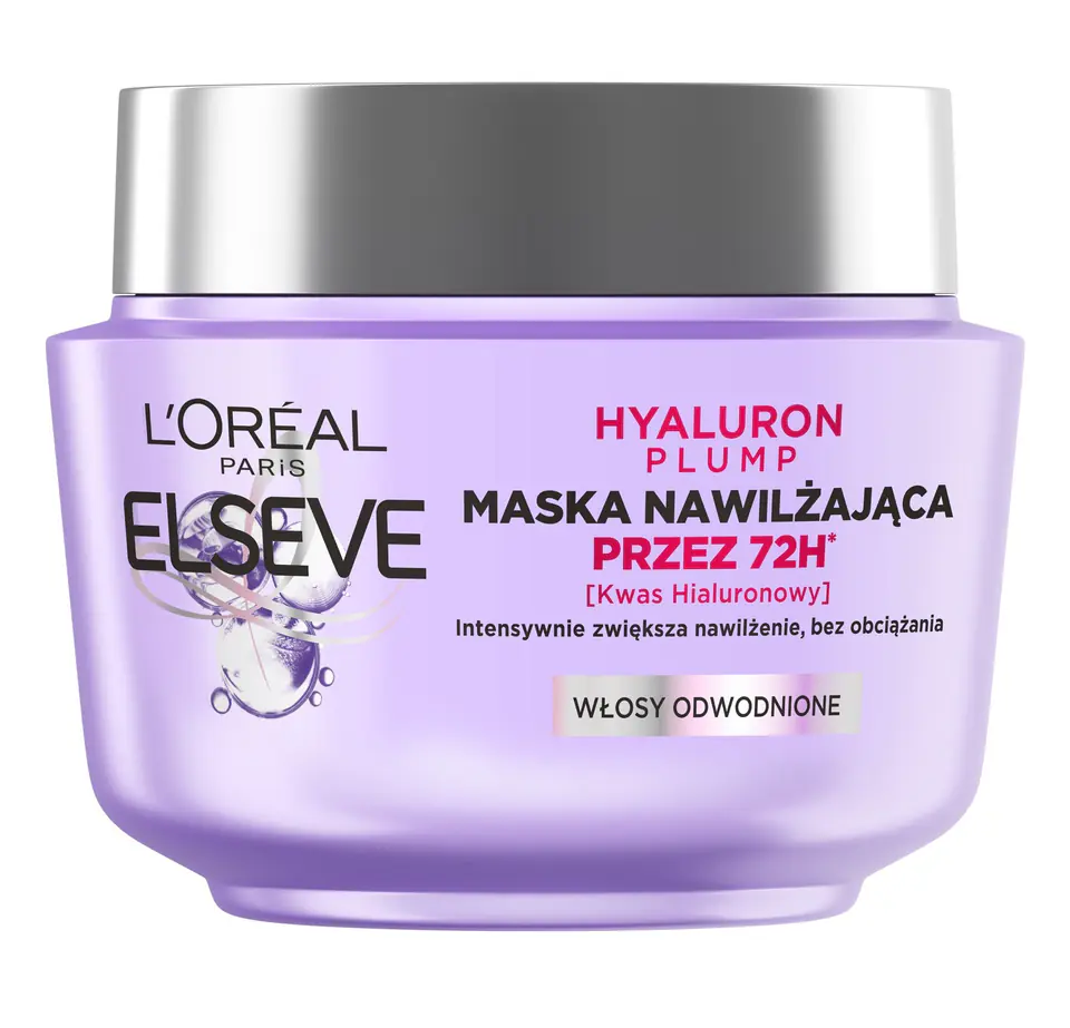 ⁨Loreal Elseve Hyaluron Plump Maska nawilżająca (przez 72H) do włosów odwodnionych 300ml⁩ w sklepie Wasserman.eu