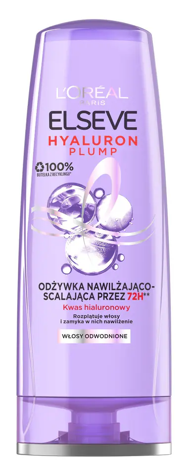 ⁨Loreal Elseve Hyaluron Plump Odżywka nawilżająco-scalająca (przez 72H) do włosów odwodnionych 200ml⁩ w sklepie Wasserman.eu