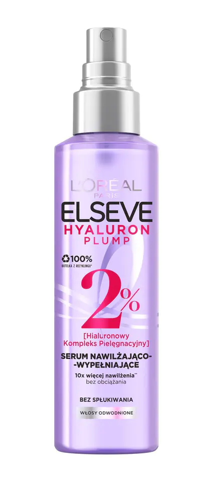 ⁨Loreal Elseve Hyaluron Plump 2% Moisturizing and filling serum for dehydrated hair 150ml⁩ at Wasserman.eu