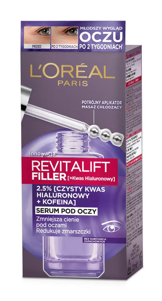 ⁨Loreal REVITALIFT FILLER [HA] Wrinkle Reducing Eye Serum 20ml⁩ at Wasserman.eu