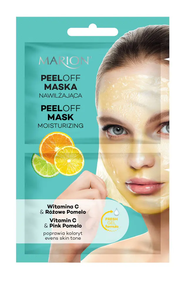 ⁨Marion Maska do twarzy peel-off nawilżająca - Witamina C & Różowe Pomelo 18ml⁩ w sklepie Wasserman.eu
