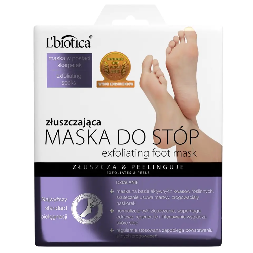 ⁨LB L'biotica Feet Mask Exfoliating Socks⁩ at Wasserman.eu