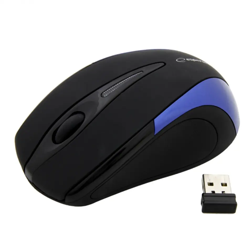 ⁨EM101B Mysz bezprzewodowa 2.4GHz 3D optyczna USB Antares niebieska⁩ w sklepie Wasserman.eu