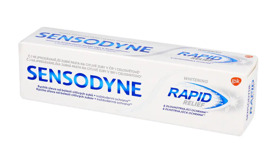 ⁨GSK Sensodyne Toothpaste Whitening Rapid Relief 75ml⁩ at Wasserman.eu