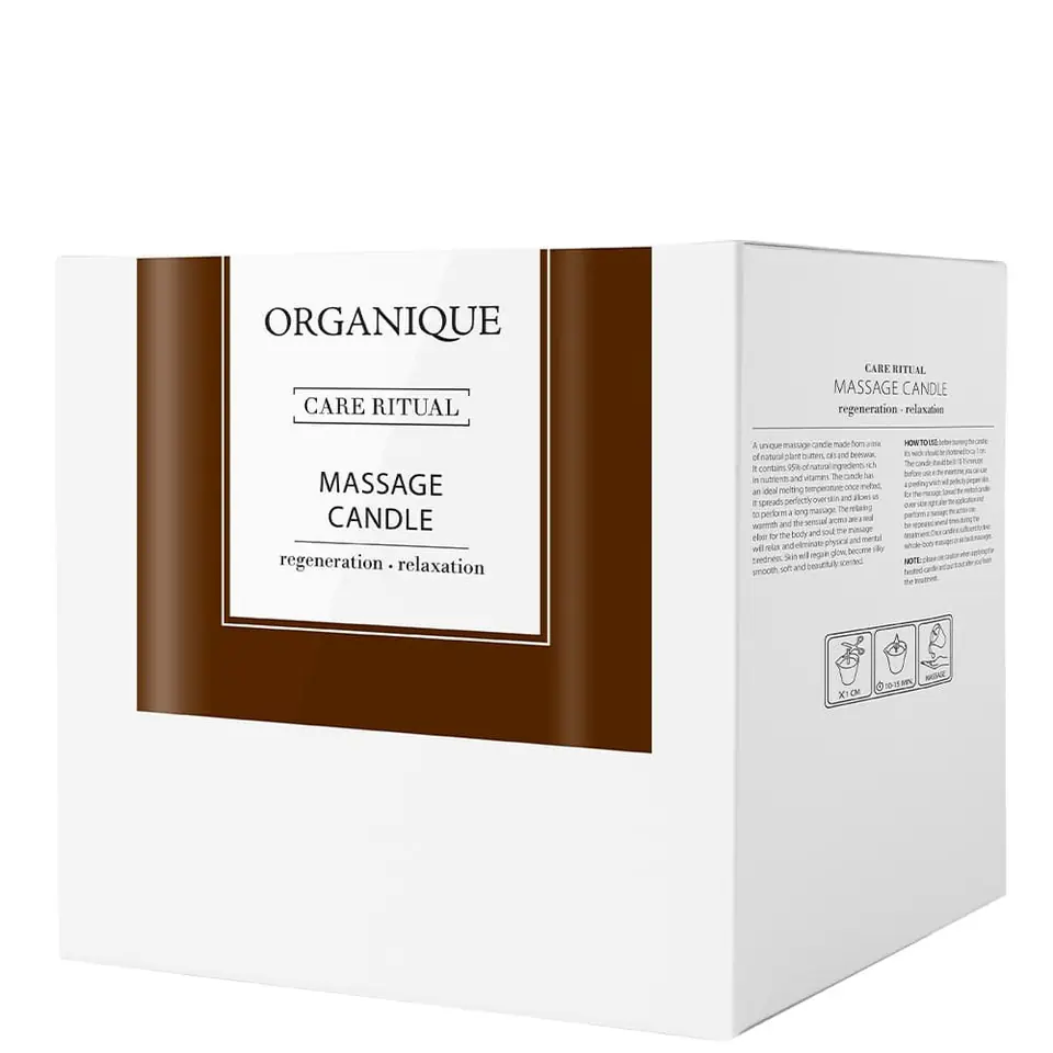 ⁨ORGANIQUE Candle/massage with ol.argan.POM+CHILLI 125ml⁩ at Wasserman.eu