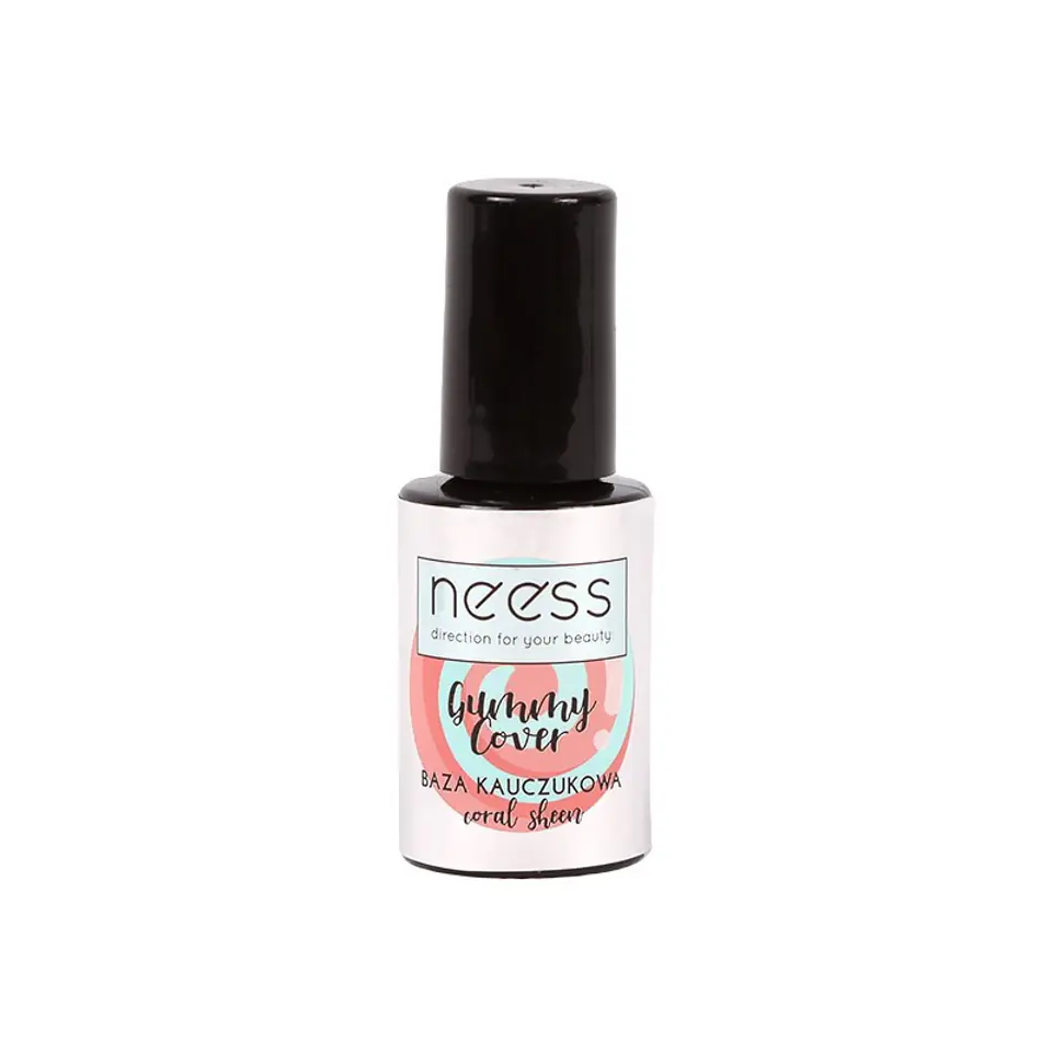 ⁨NEESS Rubber base for hybrid varnishes Gummy Cover - Coral Sheen 4ml⁩ at Wasserman.eu