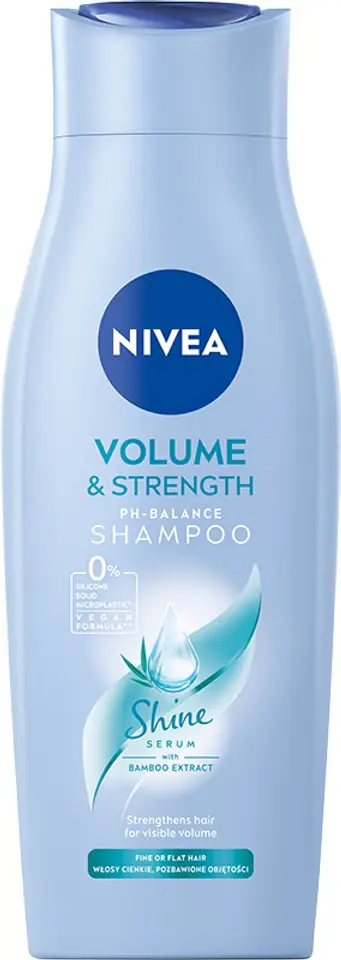 ⁨Nivea Szampon do włosów cienkich i bez objętości Volume & Strenght 400ml⁩ w sklepie Wasserman.eu