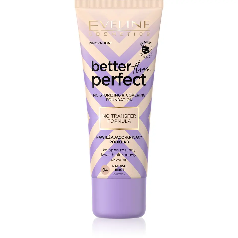 ⁨Eveline Better Than Perfect Moisturizing and Covering Foundation No. 04 Natural Beige 30ml⁩ at Wasserman.eu