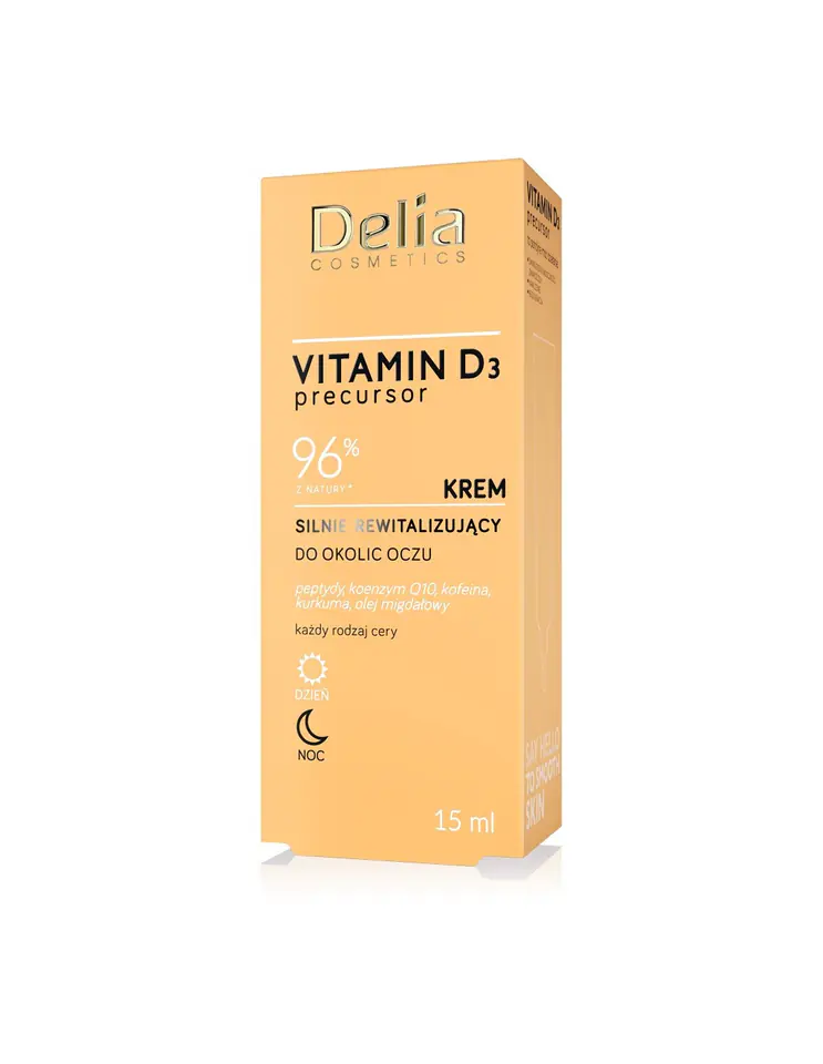 ⁨Delia Cosmetics Vitamin D3 Precursor Strongly Revitalizing Eye Cream for Day and Night 15ml⁩ at Wasserman.eu