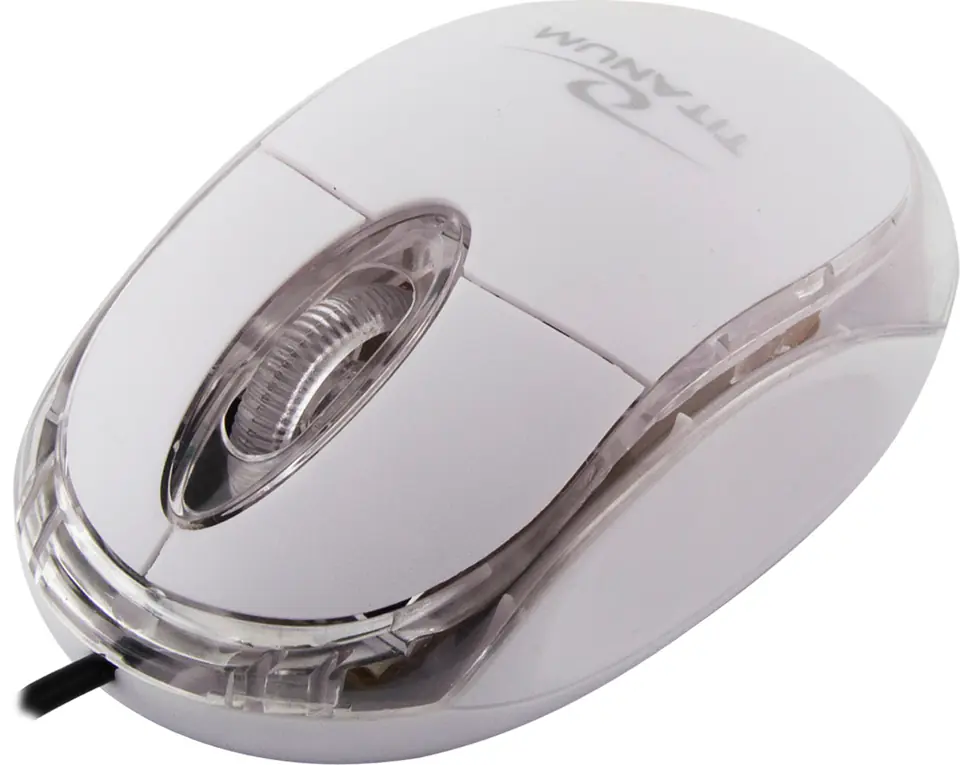 ⁨TM102W Wired 3D Optical USB Raptor Mouse White Titanum⁩ at Wasserman.eu